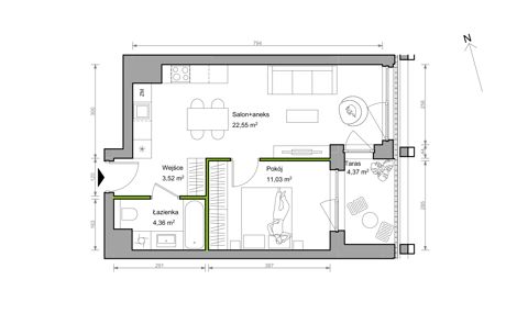 Plan 2 pok. 41m²