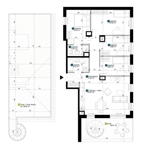 Plan 5 pok. 92m²