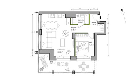 Plan 2 pok. 50m²