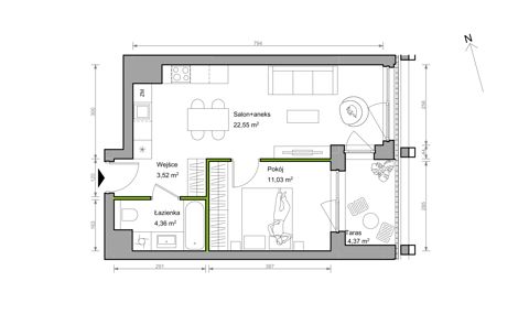 Plan 2 pok. 41m²