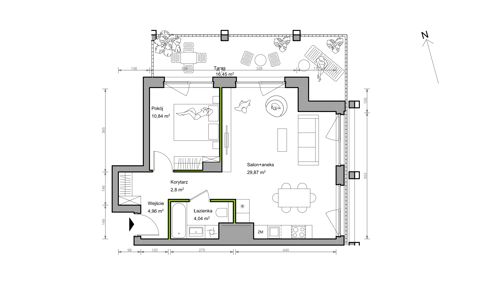 Plan 2 pok. 53m²