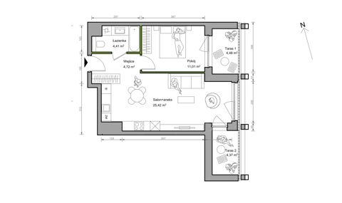 Plan 2 pok. 46m²