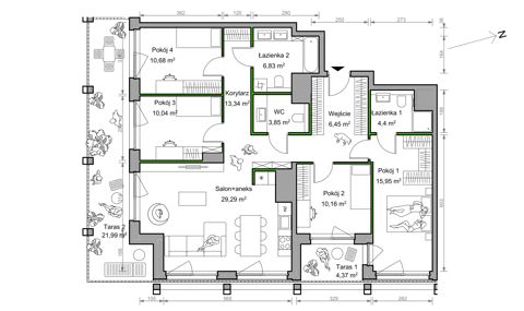 Plan 5 pok. 111m²