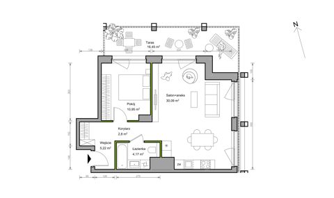 Plan 2 pok. 53m²