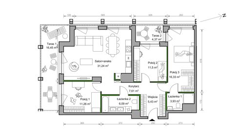 Plan 4 pok. 93m²