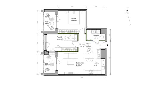 Plan 3 pok. 59m²
