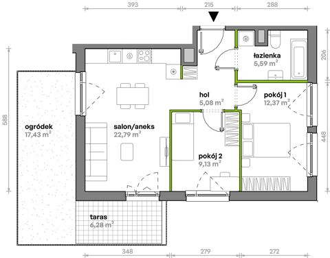 Plan 3 pok. 55m²