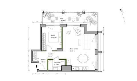 Plan 2 pok. 53m²