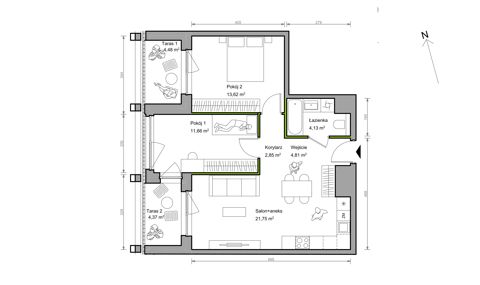 Plan 3 pok. 59m²