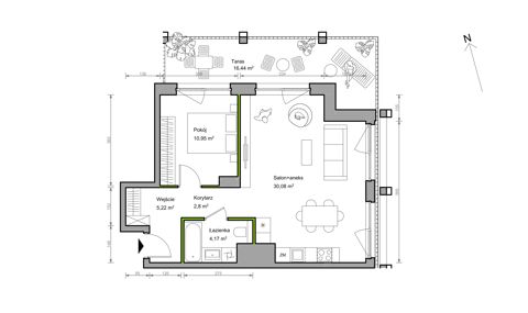 Plan 2 pok. 53m²