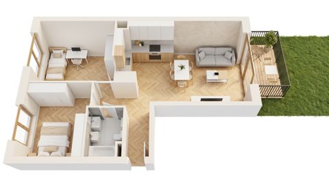 Plan 3 pok. 57m²