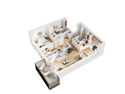 Plan 3 pok. 64m²