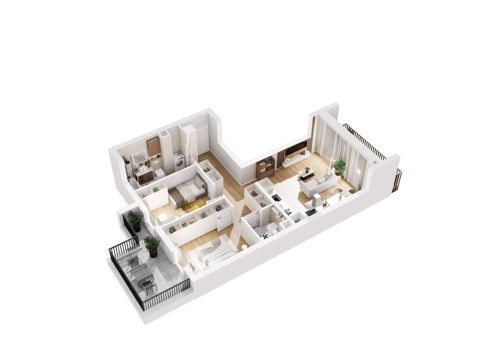 Plan 3 pok. 65m²