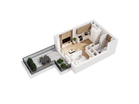 Plan 1 pok. 34m²