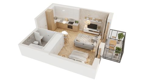 Plan 1 pok. 32m²