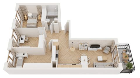 Plan 4 pok. 75m²