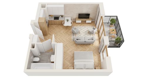 Plan 1 pok. 32m²