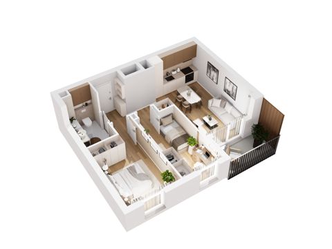 Plan 3 pok. 48m²