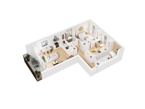 Plan 3 pok. 65m²