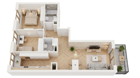 Plan 3 pok. 73m²