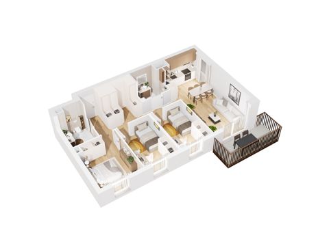 Plan 4 pok. 74m²