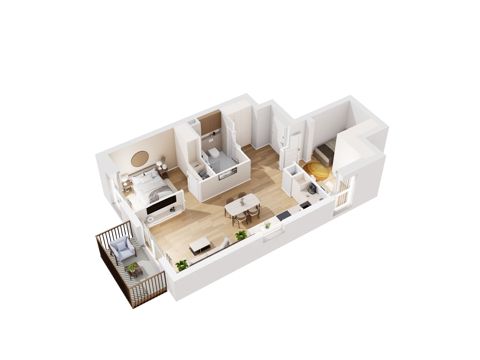 Plan 3 pok. 61m²