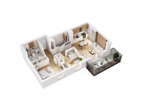 Plan 3 pok. 56m²