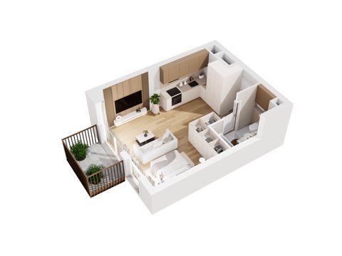 Plan 1 pok. 34m²