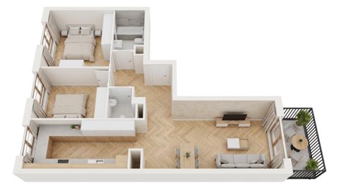 Plan 3 pok. 73m²