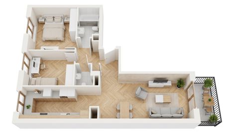 Plan 3 pok. 73m²