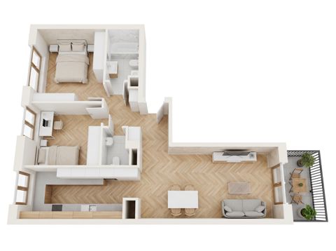 Plan 3 pok. 73m²