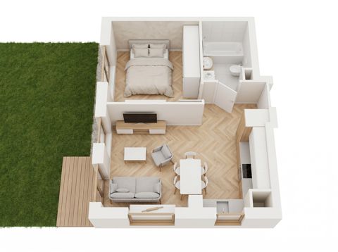 Plan 2 pok. 39m²
