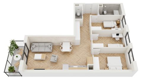Plan 4 pok. 76m²