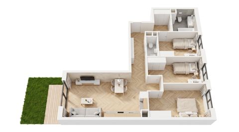 Plan 4 pok. 80m²