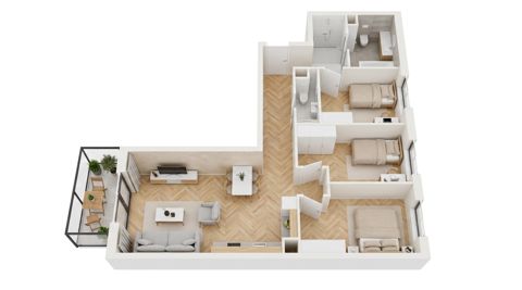 Plan 4 pok. 81m²