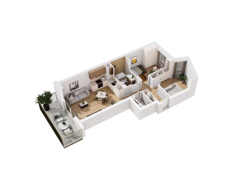 Plan 3 pok. 60m²