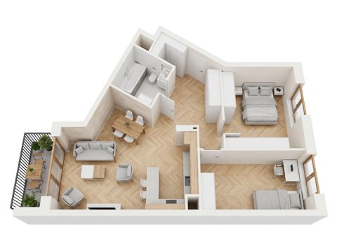 Plan 3 pok. 69m²