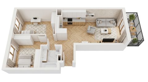 Plan 3 pok. 55m²
