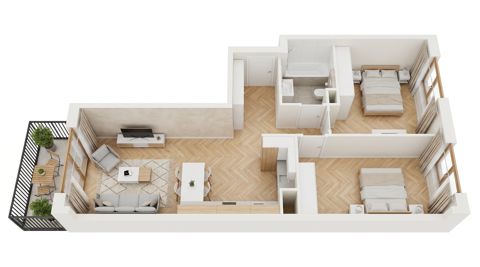 Plan 3 pok. 56m²