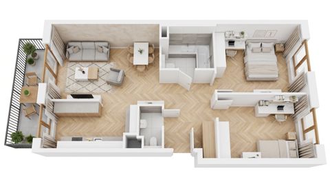 Plan 3 pok. 67m²