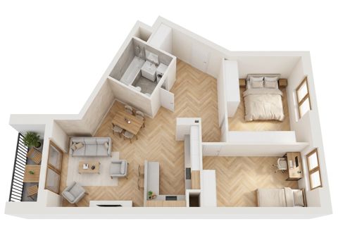 Plan 3 pok. 69m²