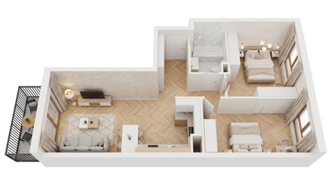 Plan 3 pok. 55m²