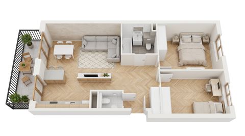 Plan 3 pok. 68m²