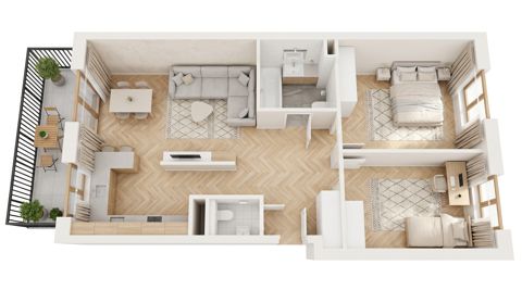 Plan 3 pok. 68m²