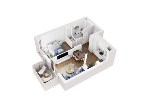 Plan 2 pok. 42m²