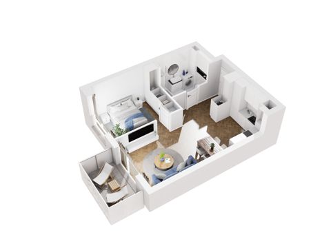 Plan 2 pok. 42m²
