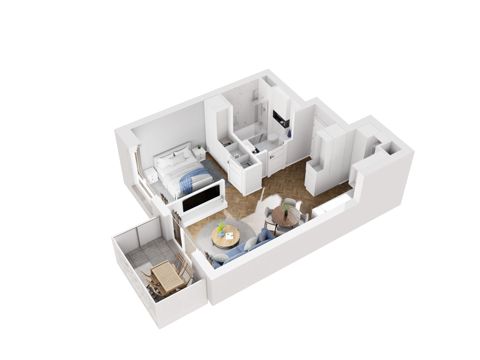 Plan 2 pok. 36m²