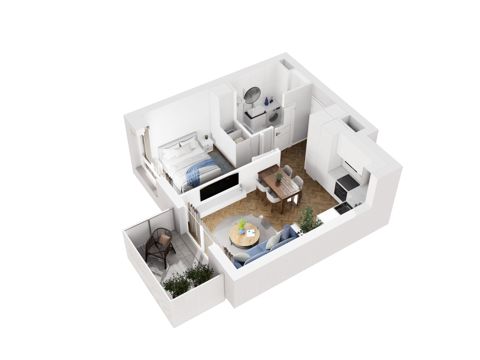 Plan 2 pok. 34m²