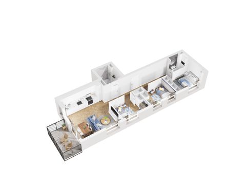 Plan 4 pok. 71m²