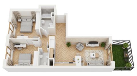 Plan 3 pok. 64m²